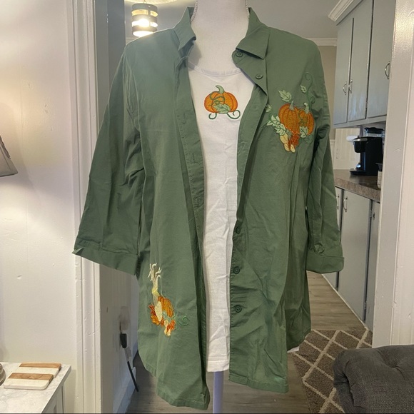 NWOT Pumpkin Fall Tank & Jacket Set - 2 Pc. - Picture 2 of 8